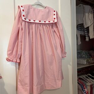 Pink Gingham Kids Formal Dress
